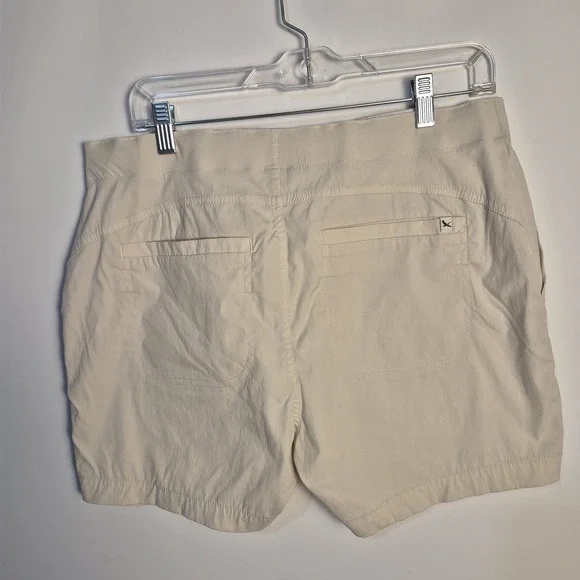 Eddie Bauer W 12 Coastal Utility Preppy Coastal Hiking Shorts Khaki Patch Pocket - Picture 2 of 5